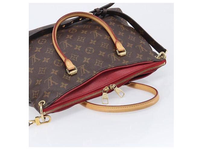 LOUIS VUITTON Monogram Pallas MM Hand Bag 2way Red M41175 LV - vista 7