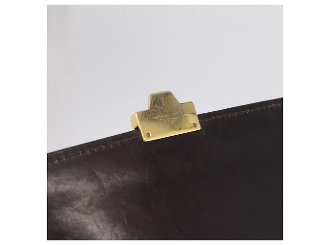 GUCCI Web Sherry Line Shoulder Bag Suede Brown Gold Tone - vista 20