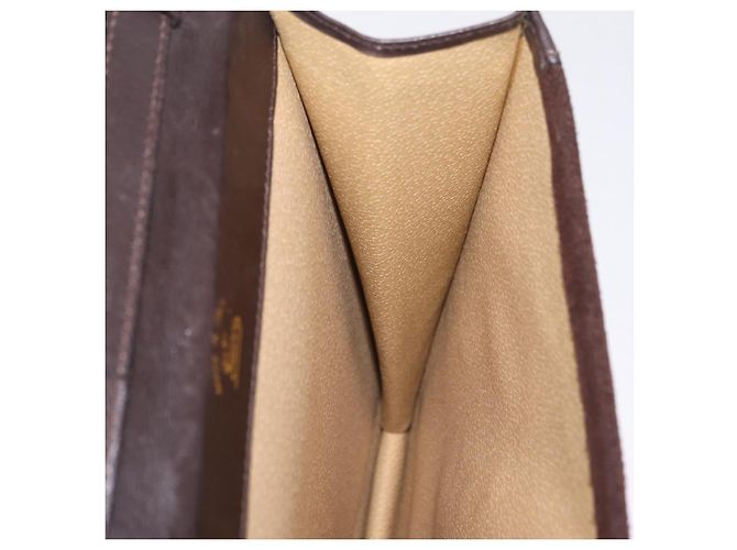 GUCCI Web Sherry Line Shoulder Bag Suede Brown Gold Tone - vista 24