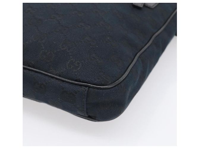 GUCCI GG Canvas Shoulder Bag Black Silver 92551 - vista 10