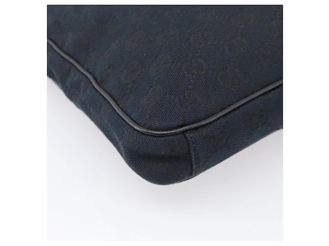 GUCCI GG Canvas Shoulder Bag Black Silver 92551 - vista 11