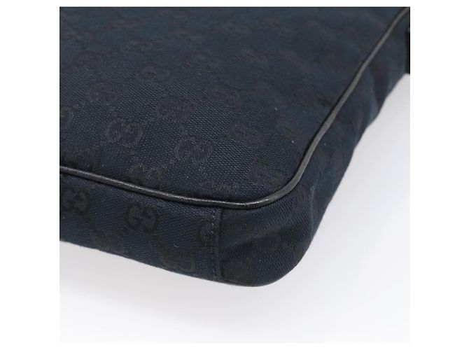 GUCCI GG Canvas Shoulder Bag Black Silver 92551 - vista 12