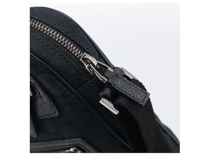 GUCCI GG Canvas Shoulder Bag Black Silver 92551 - vista 14