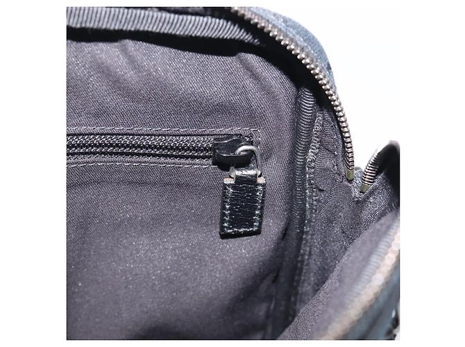 GUCCI GG Canvas Shoulder Bag Black Silver 92551 - vista 20