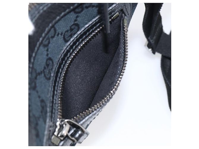 GUCCI GG Canvas Shoulder Bag Black Silver 92551 - vista 25