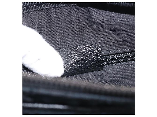 GUCCI GG Canvas Shoulder Bag Black Silver 92551 - vista 26