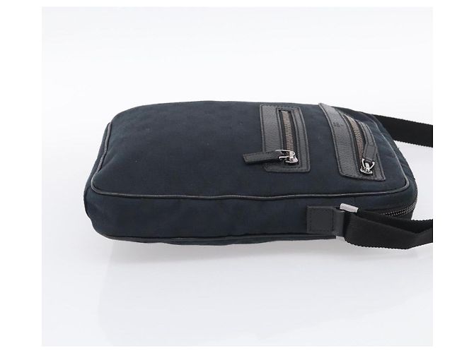 GUCCI GG Canvas Shoulder Bag Black Silver 92551 - vista 5