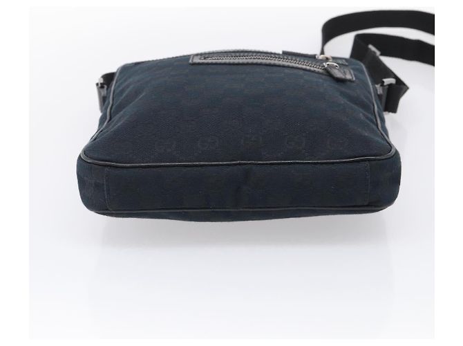 GUCCI GG Canvas Shoulder Bag Black Silver 92551 - vista 9