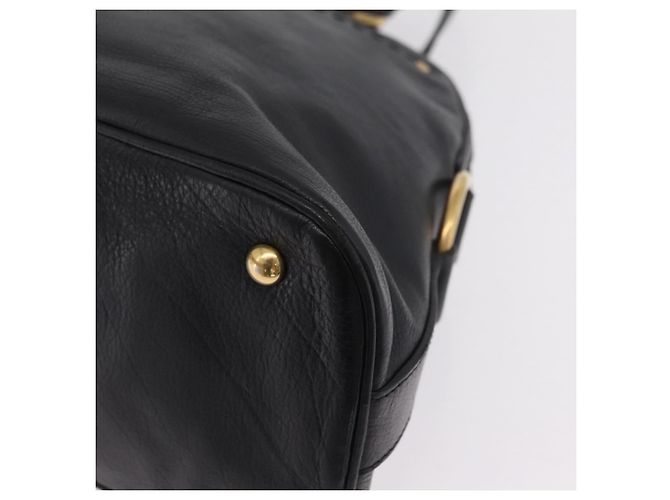 Autre Marque Saint Laurent Muse Hand Bag Leather Black Gold Tone 156464 - vista 15