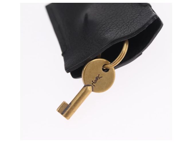 Autre Marque Saint Laurent Muse Hand Bag Leather Black Gold Tone 156464 - vista 20