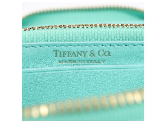 Tiffany & Co. Compact Wallet Leather Light Blue Gold - vista 14