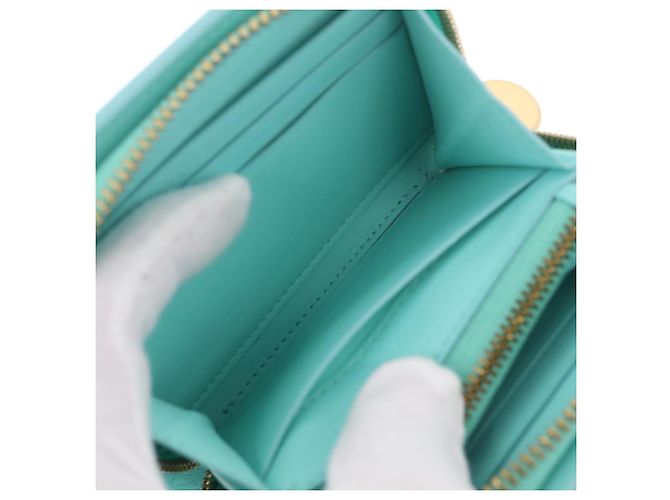 Tiffany & Co. Compact Wallet Leather Light Blue Gold - vista 16
