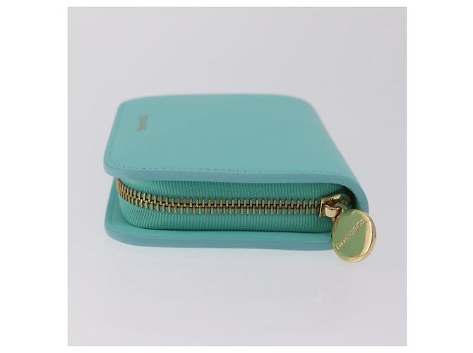 Tiffany & Co. Compact Wallet Leather Light Blue Gold - vista 5