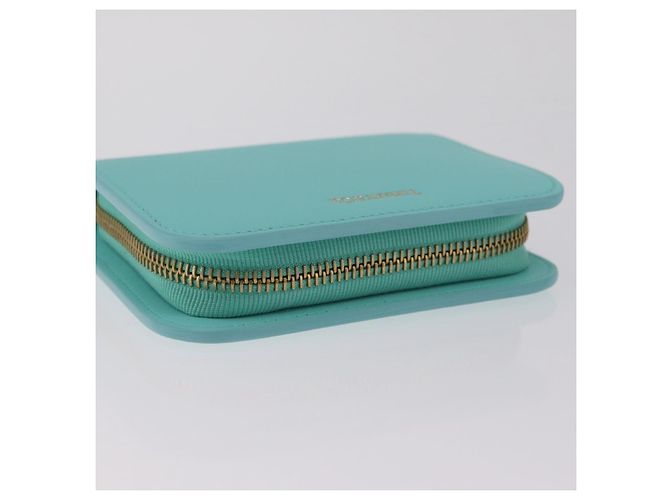 Tiffany & Co. Compact Wallet Leather Light Blue Gold - vista 6