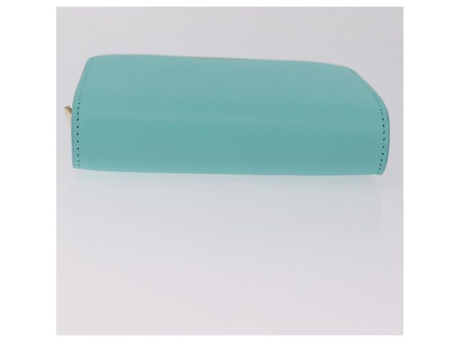 Tiffany & Co. Compact Wallet Leather Light Blue Gold - vista 7