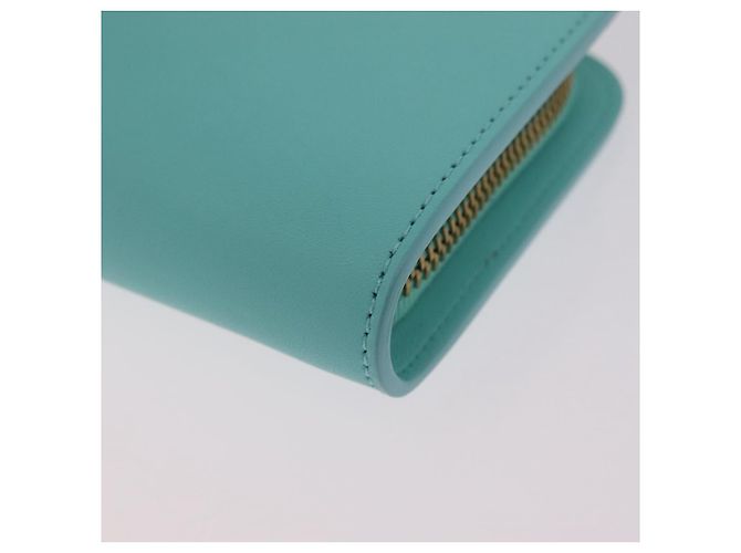 Tiffany & Co. Compact Wallet Leather Light Blue Gold - vista 9