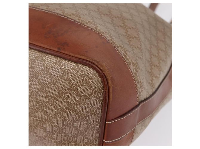 Céline CELINE Macadam Canvas Shoulder Bag PVC Beige Gold - vista 13
