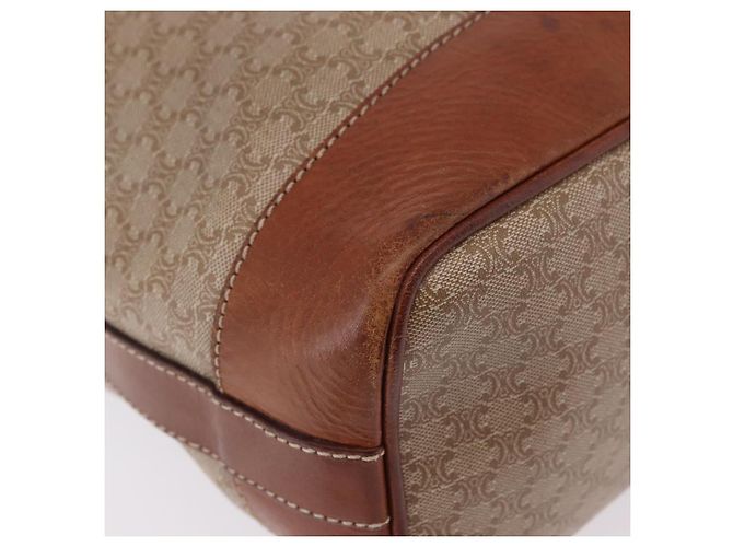 Céline CELINE Macadam Canvas Shoulder Bag PVC Beige Gold - vista 14