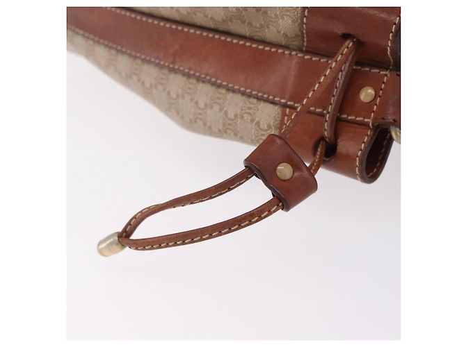 Céline CELINE Macadam Canvas Shoulder Bag PVC Beige Gold - vista 16