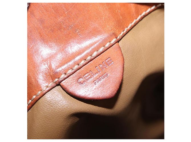 Céline CELINE Macadam Canvas Shoulder Bag PVC Beige Gold - vista 19