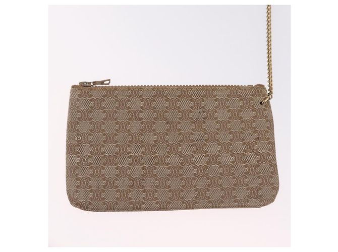 Céline CELINE Macadam Canvas Shoulder Bag PVC Beige Gold - vista 24