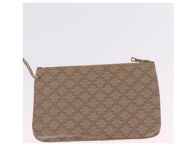 Céline CELINE Macadam Canvas Shoulder Bag PVC Beige Gold - vista 25