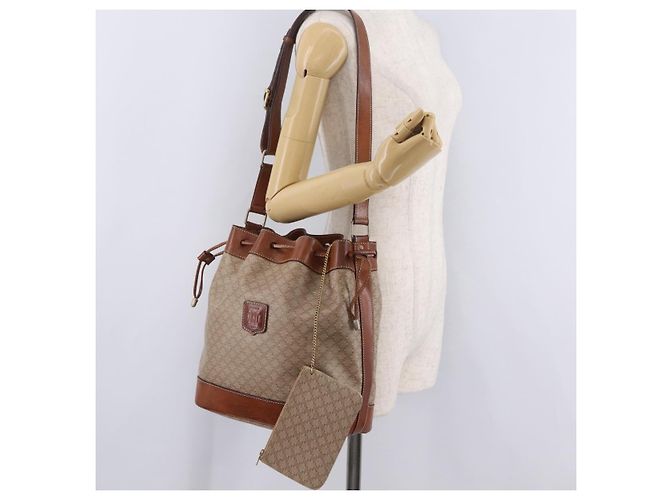 Céline CELINE Macadam Canvas Shoulder Bag PVC Beige Gold - vista 28