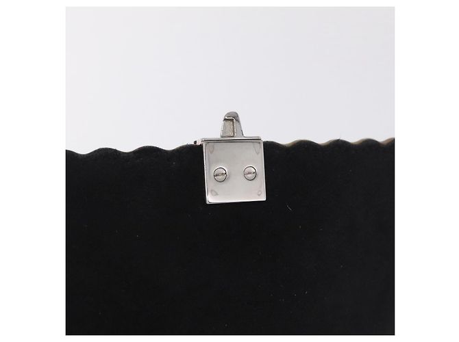 FENDI Canay Chain Shoulder Bag Leather Black Silver 8M0381 - vista 20