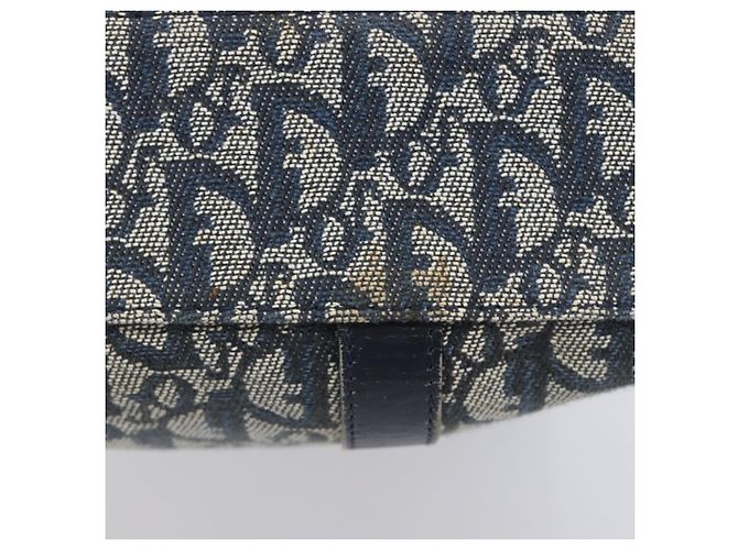 Christian Dior Trotter Canvas Hand Bag Navy Gold Tone - vista 10