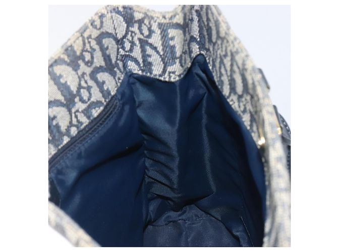 Christian Dior Trotter Canvas Hand Bag Navy Gold Tone - vista 20