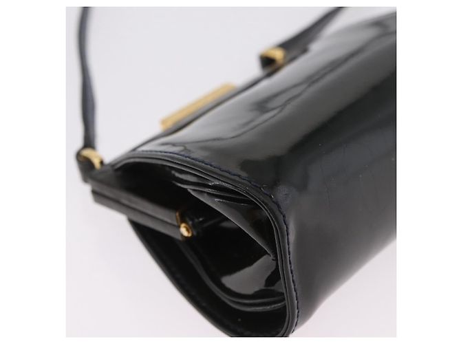 GUCCI Shoulder Bag Patent leather Green Gold - vista 10