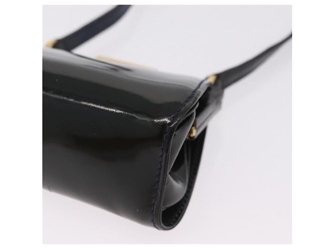 GUCCI Shoulder Bag Patent leather Green Gold - vista 11