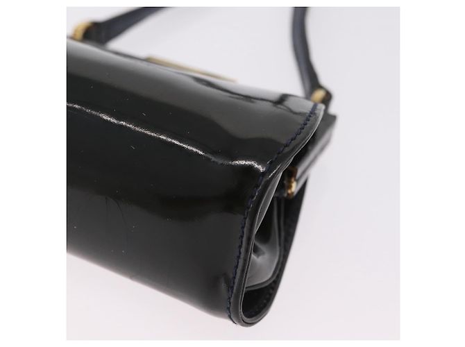GUCCI Shoulder Bag Patent leather Green Gold - vista 13