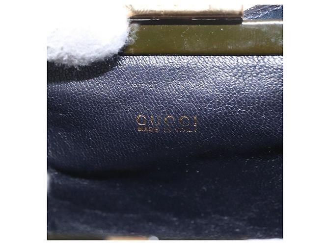 GUCCI Shoulder Bag Patent leather Green Gold - vista 15