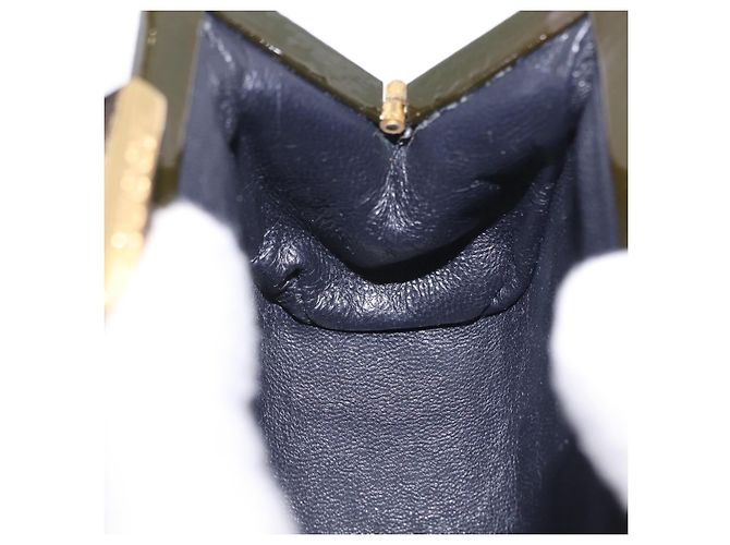 GUCCI Shoulder Bag Patent leather Green Gold - vista 17