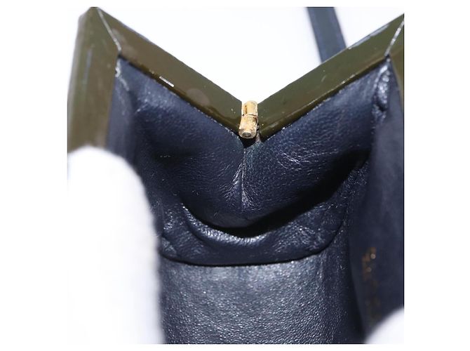 GUCCI Shoulder Bag Patent leather Green Gold - vista 18