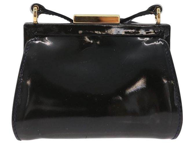 GUCCI Shoulder Bag Patent leather Green Gold - vista 3