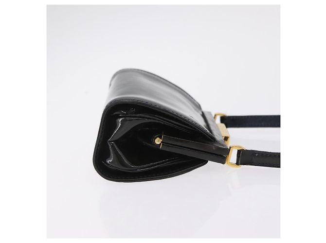 GUCCI Shoulder Bag Patent leather Green Gold - vista 4