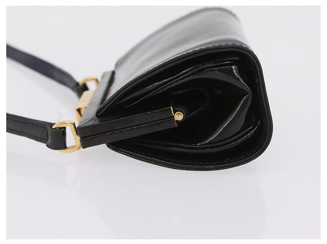 GUCCI Shoulder Bag Patent leather Green Gold - vista 5