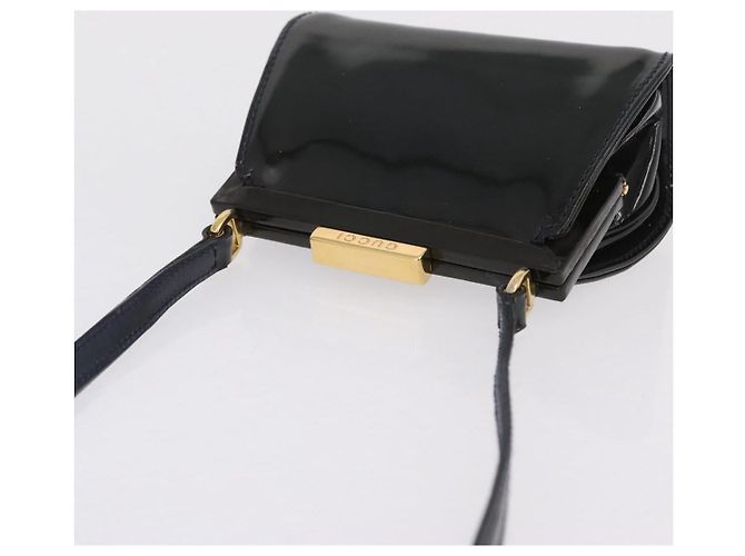 GUCCI Shoulder Bag Patent leather Green Gold - vista 6