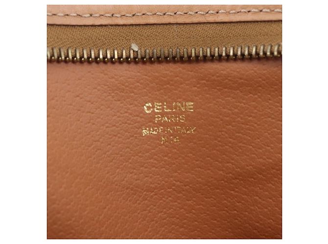 Céline CELINE Macadam Canvas Clutch Bag PVC Leather Brown Gold - vista 15