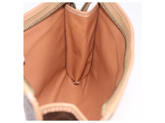 Céline CELINE Macadam Canvas Clutch Bag PVC Leather Brown Gold - vista 17