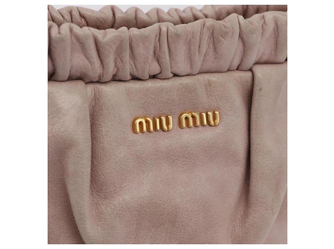 Miu Miu Shoulder Bag Vitellolux Pink Gold - vista 17