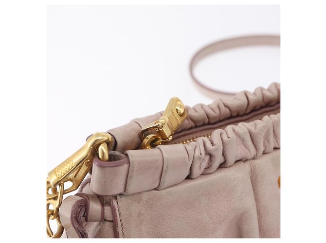 Miu Miu Shoulder Bag Vitellolux Pink Gold - vista 18
