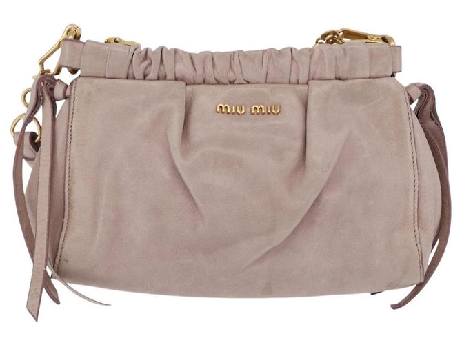 Miu Miu Shoulder Bag Vitellolux Pink Gold - vista 2