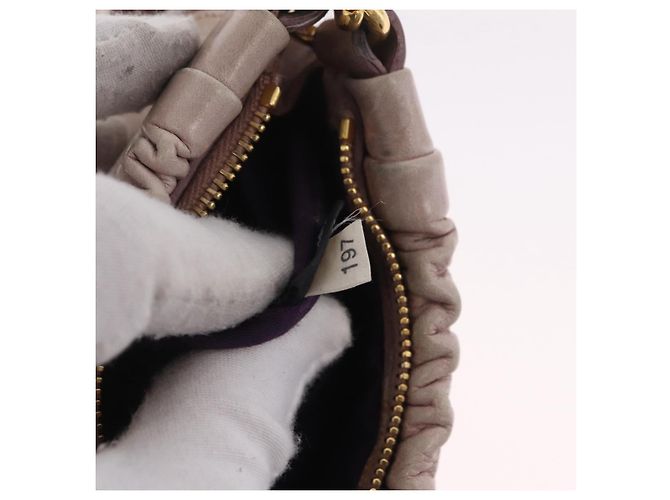 Miu Miu Shoulder Bag Vitellolux Pink Gold - vista 24