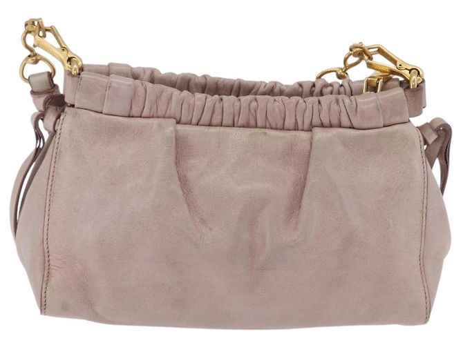 Miu Miu Shoulder Bag Vitellolux Pink Gold - vista 3