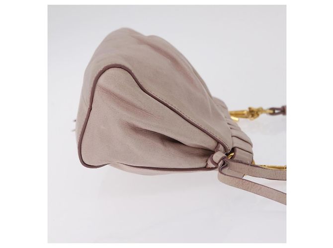 Miu Miu Shoulder Bag Vitellolux Pink Gold - vista 5