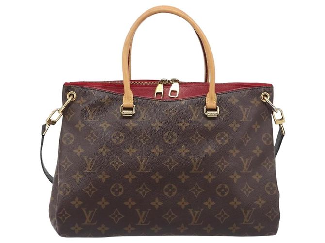 LOUIS VUITTON Monogram Pallas MM Hand Bag 2way Red M41175 LV - vista 2