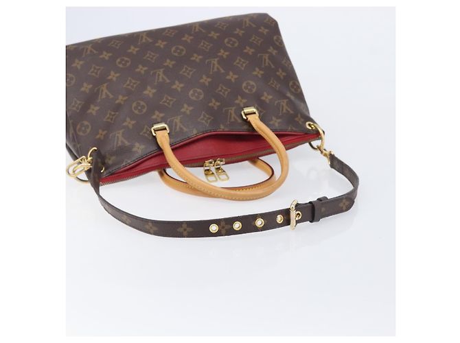 LOUIS VUITTON Monogram Pallas MM Hand Bag 2way Red M41175 LV - vista 9